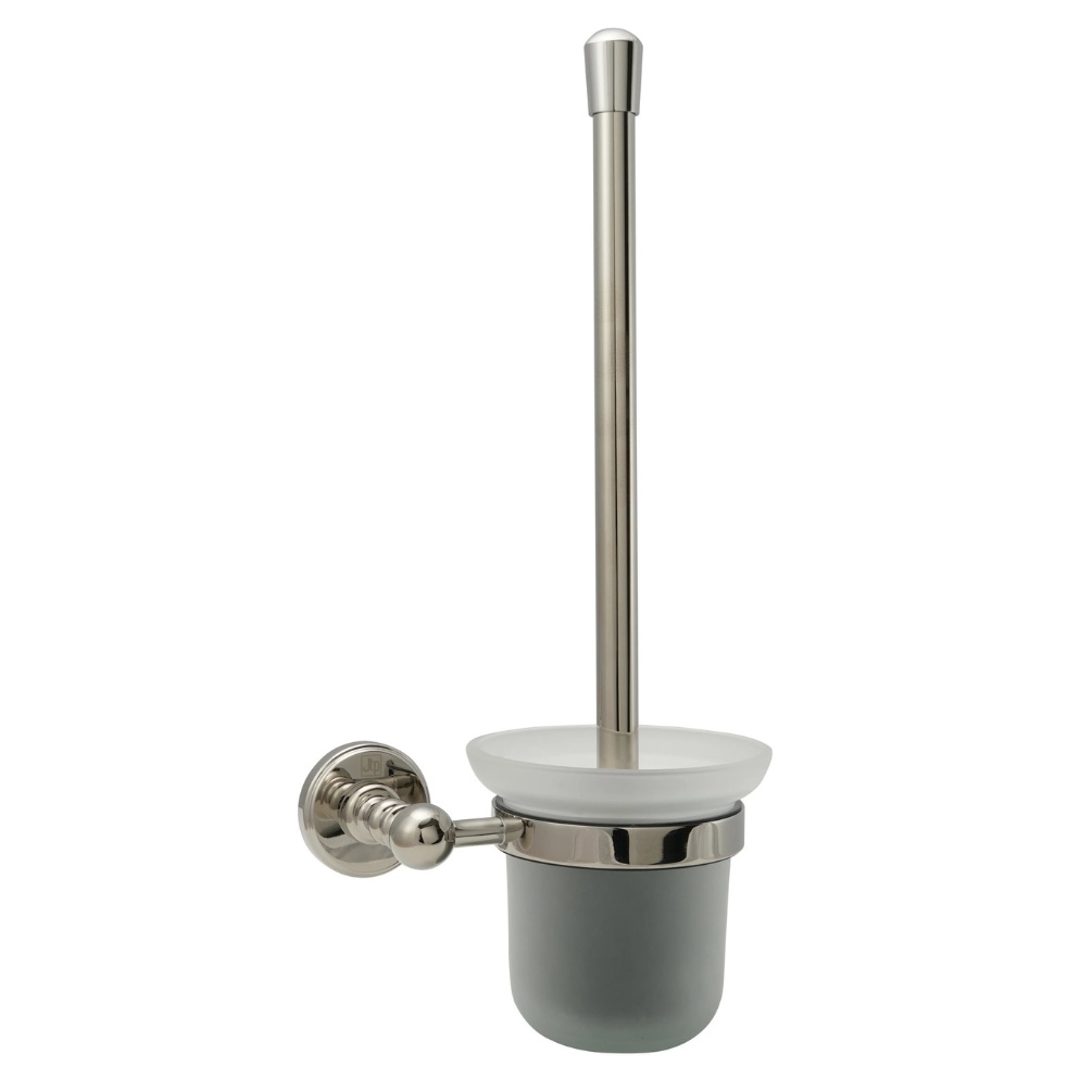 JTP Grosvenor Cross Nickel Toilet Brush & Holder Cut Out